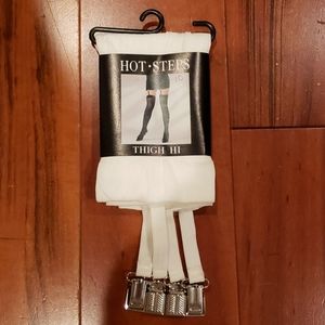 White thigh hI stockings